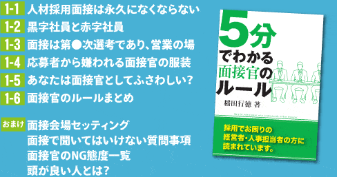 5分でわかる面接官のルール